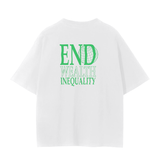 Unisex Seamless T-Shirt - 230 GSM-END WEALTH INEQUALITY/BACK DESIGN