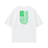 Oversize Deep Drop Shoulder Tee - 190 GSM-TAX THE RICH BACK DESIGN