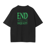 Unisex Seamless T-Shirt - 230 GSM-END WEALTH INEQUALITY/BACK DESIGN