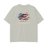 Drop Shoulder T-Shirt - 250 GSM-RESTORE DEMOCRACY