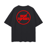 Oversize Deep Drop Shoulder Tee - 190 GSM-GREEDY TECH-GIANTS BACK DESIGN