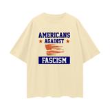Oversize Deep Drop Shoulder Tee - 190 GSM-AMERICANS AGAINST FASCISM