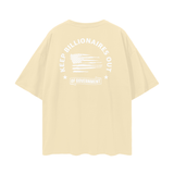 Oversize Deep Drop Shoulder Tee - 190 GSM-KEEP BILLIONAIRES OUT OF GOVERNMENT BACK DESIGN