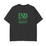 Drop Shoulder T-Shirt - 250 GSM- END WEALTH INEQUALITY