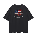 Oversize Deep Drop Shoulder Tee - 190 GSM-RESTORE DEMOCRACY