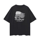 Oversize Deep Drop Shoulder Tee - 190 GSM-NO TO OLIGARCHY