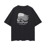 Oversize Deep Drop Shoulder Tee - 190 GSM-NO TO OLIGARCHY