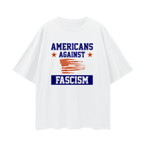Oversize Deep Drop Shoulder Tee - 190 GSM-AMERICANS AGAINST FASCISM