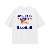 Oversize Deep Drop Shoulder Tee - 190 GSM-AMERICANS AGAINST FASCISM
