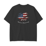 Drop Shoulder T-Shirt - 250 GSM-RESTORE DEMOCRACY